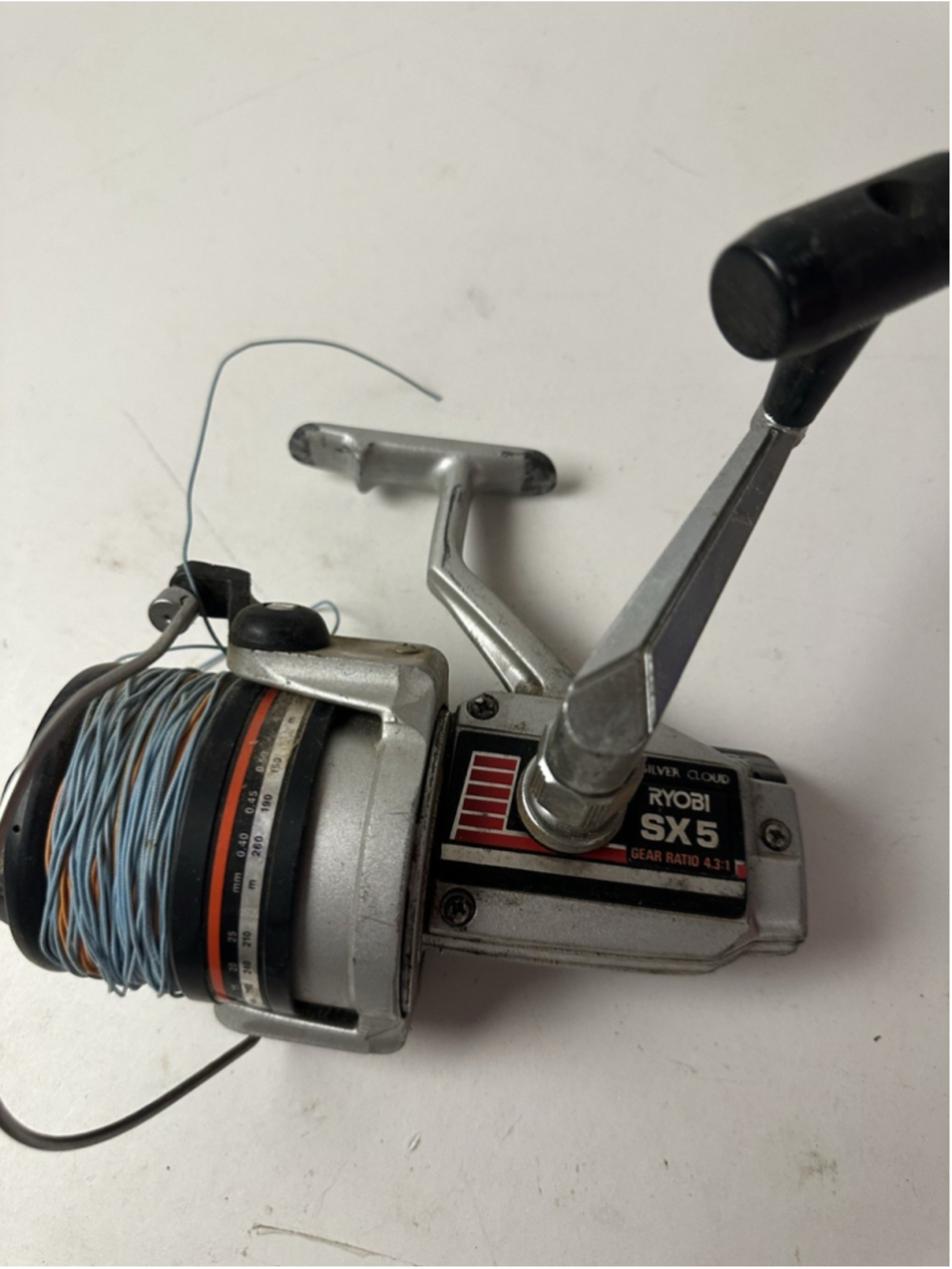 Vintage Ryobi Silver Cloud SX5 Spinning Fishing Reel Gear Ratio 4.3 to 1